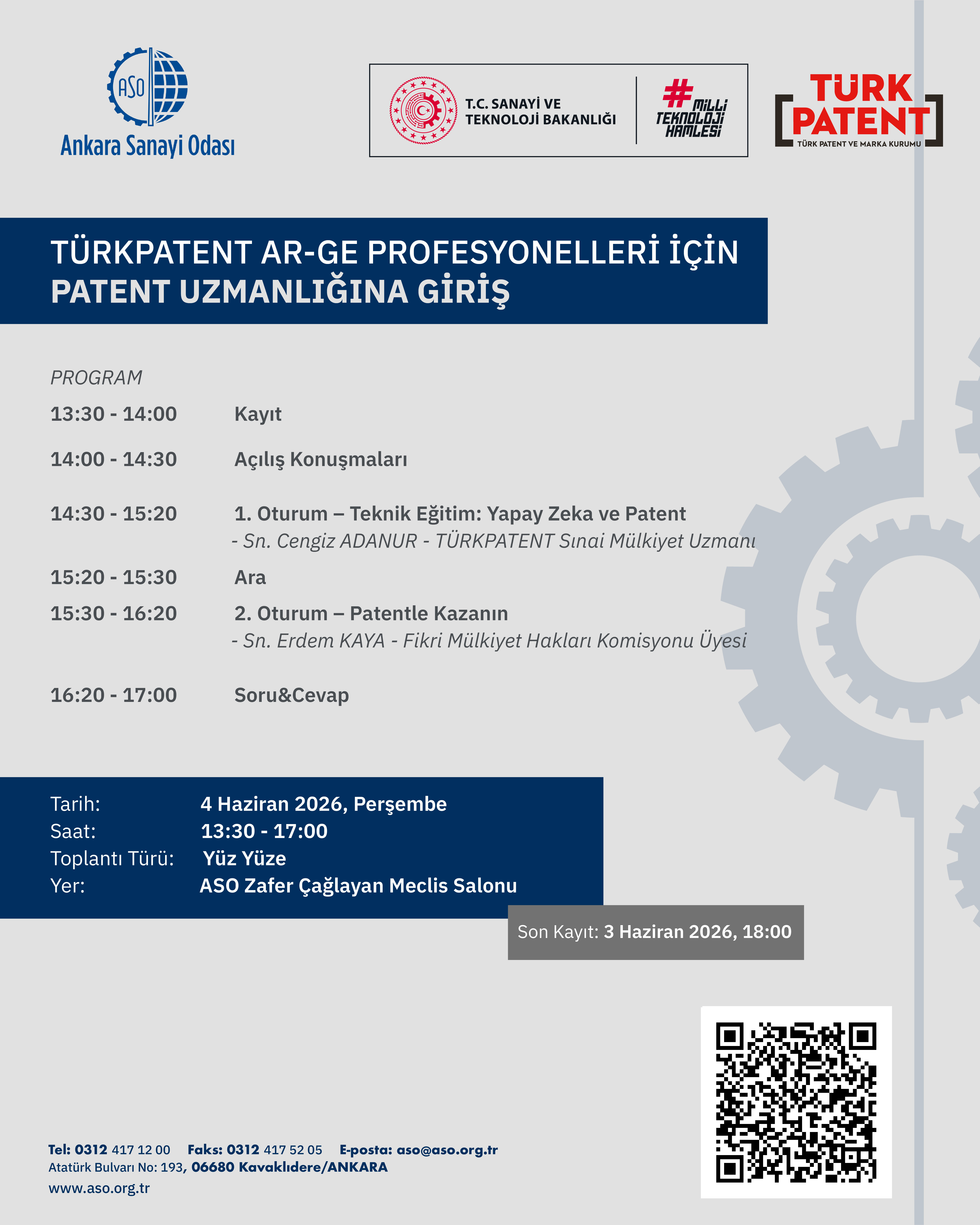 AR-GE Profesyonelleri için Patent Uzmanlığına Giriş Eğitimi